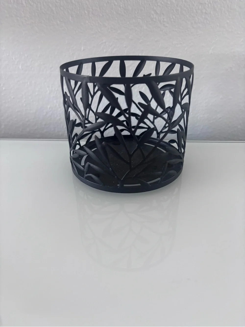 New BATH and BODY WORKS Black Vines Pattern FLORAL 3 Wick Candle Holder NWT